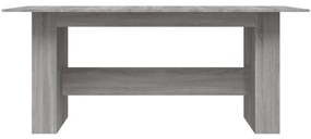 Mesa de jantar 180x90x76 cm derivados de madeira cinza sonoma