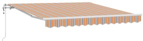 Toldo Retrátil Laranja / Cinza / Azul / Branco 350 x 250 cm