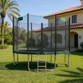 Trampolim para crianças 183 cm com rede de segurança Verde escuro