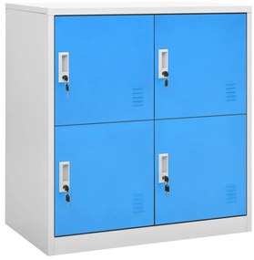 Cacifos 2 pcs 90x45x92,5 cm aço cinzento-claro e azul