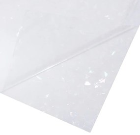 Película para janela fosca 45x1000 cm PVC padrão arco-íris 3D