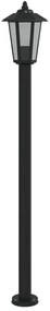 Candeeiro de chão para exterior 120 cm aço inoxidável preto