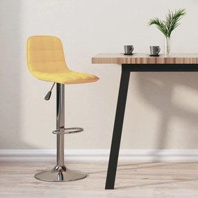 vidaXL Banco de bar tecido amarelo