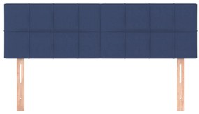 Cabeceira de cama 2 pcs tecido 72x5x78/88 cm azul