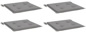 Almofadões p/ cadeiras jardim 4pcs 40x40x4 cm oxford cinza