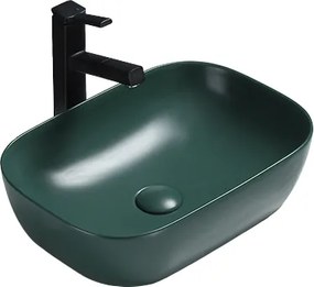 Mexen Rita lavatório de bancada 45 x 32 cm, verde escuro mate - 21084547