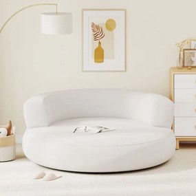Sofá insuflável 160 x 164 x 61,5 cm com capa removível Área espaçosa para se deitar e braços largos branca