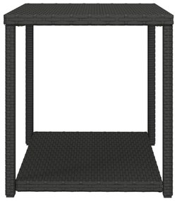 Mesa de apoio 55x45x49 cm vime PE preto