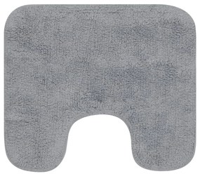 Conjunto tapetes de casa de banho 2 pcs tecido cinzento