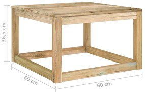 2 pcs conjunto lounge de jardim pinho impregnado a verde