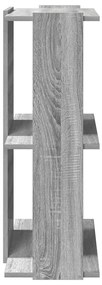 Estante c/ 3 prateleiras derivados de madeira cinzento sonoma