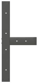 Pés para mesa de jantar em forma de T, 2 peças, antracite, 80x35x(72-7