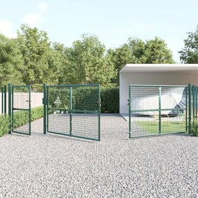 Portão de rede para jardim 500x175 cm aço galvanizado verde