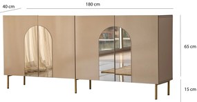 Console Rome – Bronze Gold – 180 cm x 80 cm x 40 cm