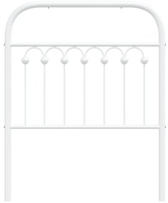 Cabeceira de cama 80 cm metal branco