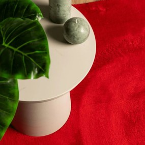 Tapete pelo curto macio e lavável HUARTE 80x250 cm vermelho