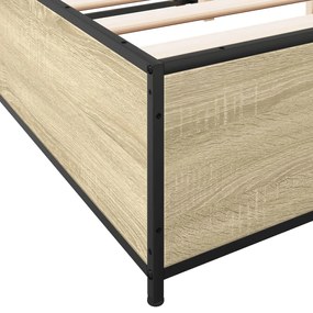 Estrutura de cama 120x190 cm derivados madeira/metal