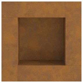 Fogo Square 80x80x40 cm Aço Envelhecido