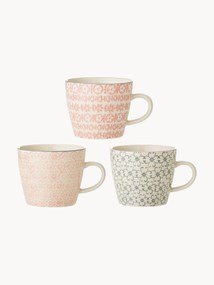 Canecas Cécile com padrão pequeno, conjunto de 3