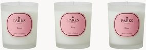 Velas perfumadas artesanais Vintage Aromatherapy (água de rosas, flores brancas, almíscar suave), conjunto de 3