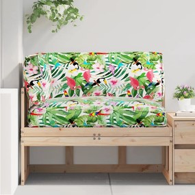 vidaXL Conjunto de Almofadas para Palete Floral 3 pcs Selva Tropical