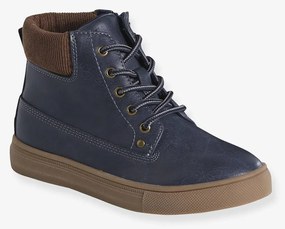 Botas com atacadores e fecho, para criança marinho
