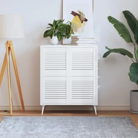 Portas de armário 4 pcs design de persiana pinho maciço branco