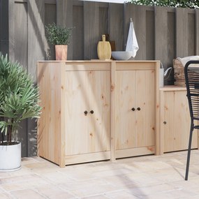 vidaXL Portas de Cozinha Externa 2 pcs 50x9x82 cm Madeira Maciça de Pinho