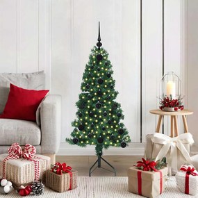 vidaXL Árvore de Natal artificial de canto Verde 120 cm PVC e Metal