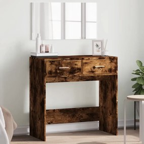vidaXL Toucador com espelho 80x39x80 cm cor carvalho fumado