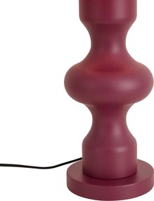 Retro Table Lamp Plum with Fabric Shade - Captain