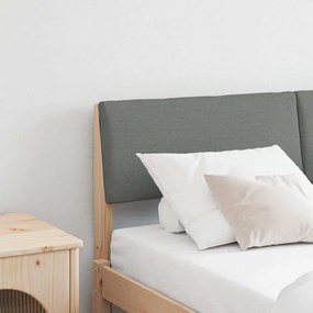 vidaXL Cabeceira estofada Cinza Escuro 135 cm