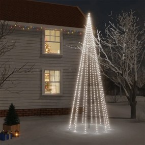 343559 vidaXL Árvore de Natal com espigão 732 luzes LED 500 cm branco frio