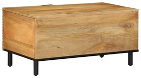 Mesa de centro castanho 80x50x40 cm madeira de mangueira maciça