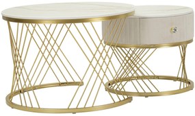 CONJUNTO DE MESAS DE CENTRO VOTIX 2 PEÇAS CM Ø 70X48-50X43,5