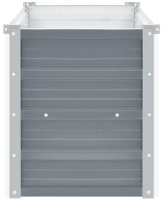 Canteiro elevado de jardim aço galvanizado 100x40x45cm cinzento