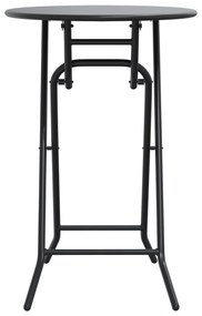 Mesa de Jardim Dobrável Antracite Ø50x72 cm Aço