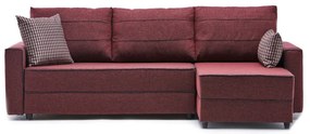 Sofá-Cama de Canto Ece – Vermelho Claret – 242 cm x 88 cm x 90 cm