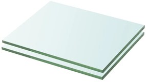 Prateleiras 2 pcs 20x20 cm vidro transparente