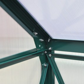 Estufa de Jardim 2x2,m de Policarbonato e Alumínio Estufa com Clarabói