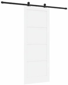 Porta Deslizante vidaXL com Conjunto de Hardware 'ORKDAL'Branca Madeir