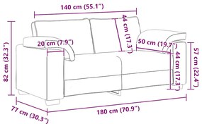 Sofá-luvas 140 cm veludo rosa