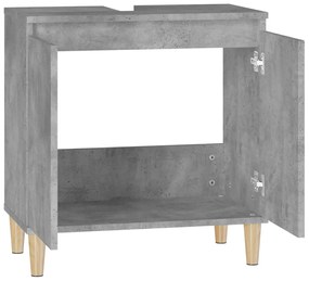 Móvel p/ lavatório 58x33x60 cm derivados madeira cinza cimento