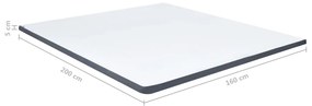 Sobre-colchão para cama boxspring 200x160x5 cm