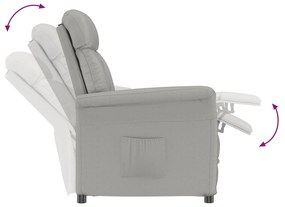 Poltrona Reclável Cinza Claro