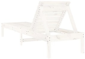 Espreguiçadeiras 2 pcs 199,5x60x74 cm pinho maciço branco