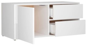 Móvel de TV 80x34x36 cm contraplacado branco brilhante