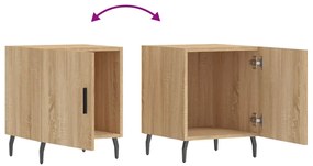 Mesa cabeceira 2pcs 40x40x50cm deriv. madeira carvalho sonoma