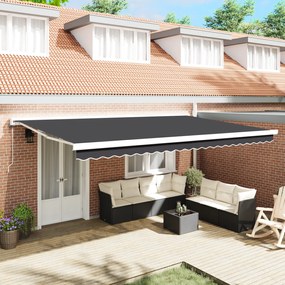 vidaXL Toldo Retrátil Automático Antracite 500x300 cm