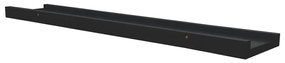 Unidade de prateleiras com rebordo 2 pcs 60x9x3 cm MDF preto